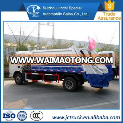 HIgh Performance Dongfeng 8CBM small compactor garbage truck price, garbage can cleaning truck